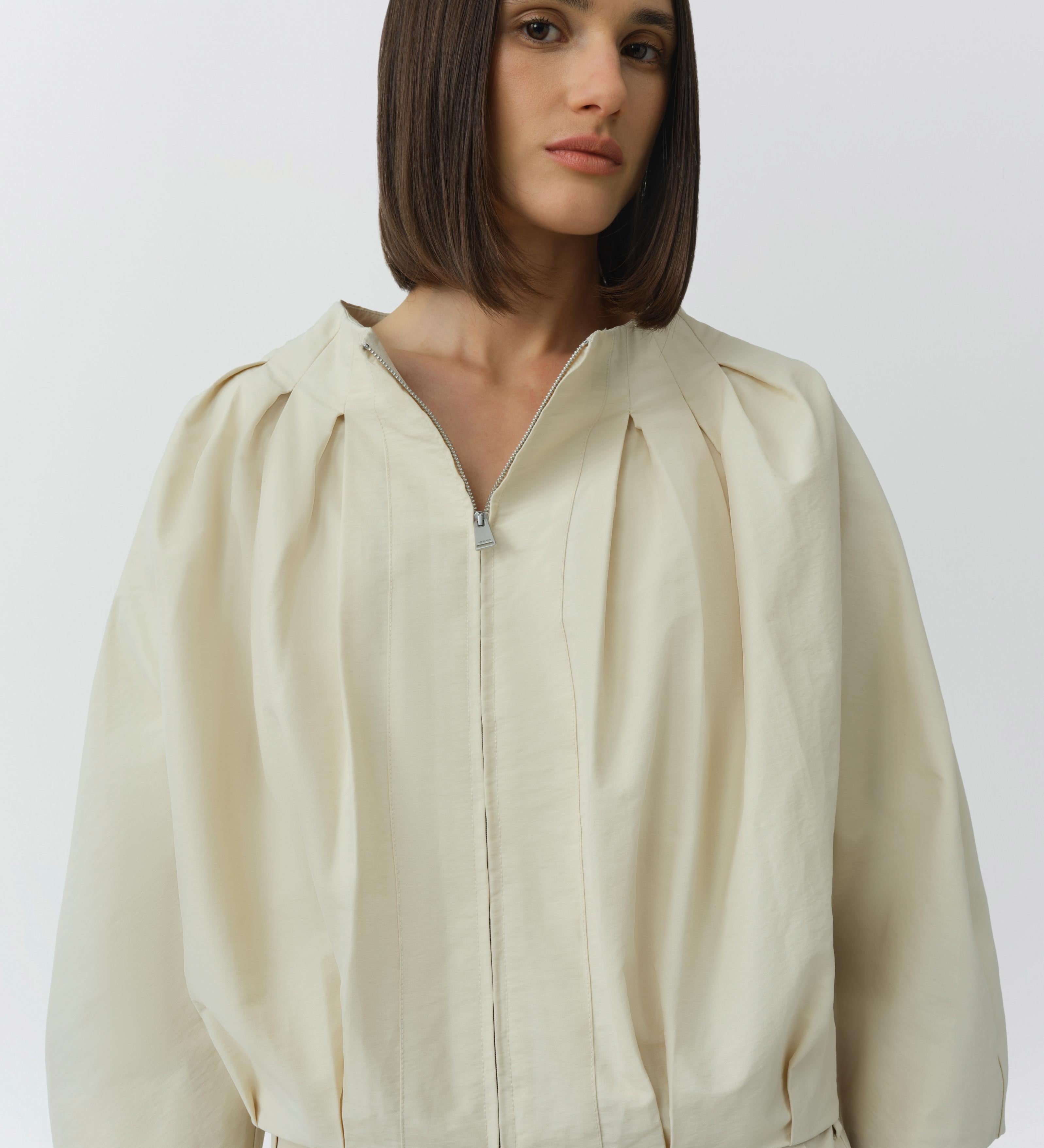 Simkhai - Jess Pleated Cotton Faille Jacket