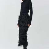 Simkhai - Jade Fringe Jacquard Midi Skirt