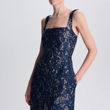 Simkhai - Virette Metallic Jacquard Midi Dress