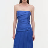 Simkhai - Arie Strapless Taffeta Bustier Midi Dress