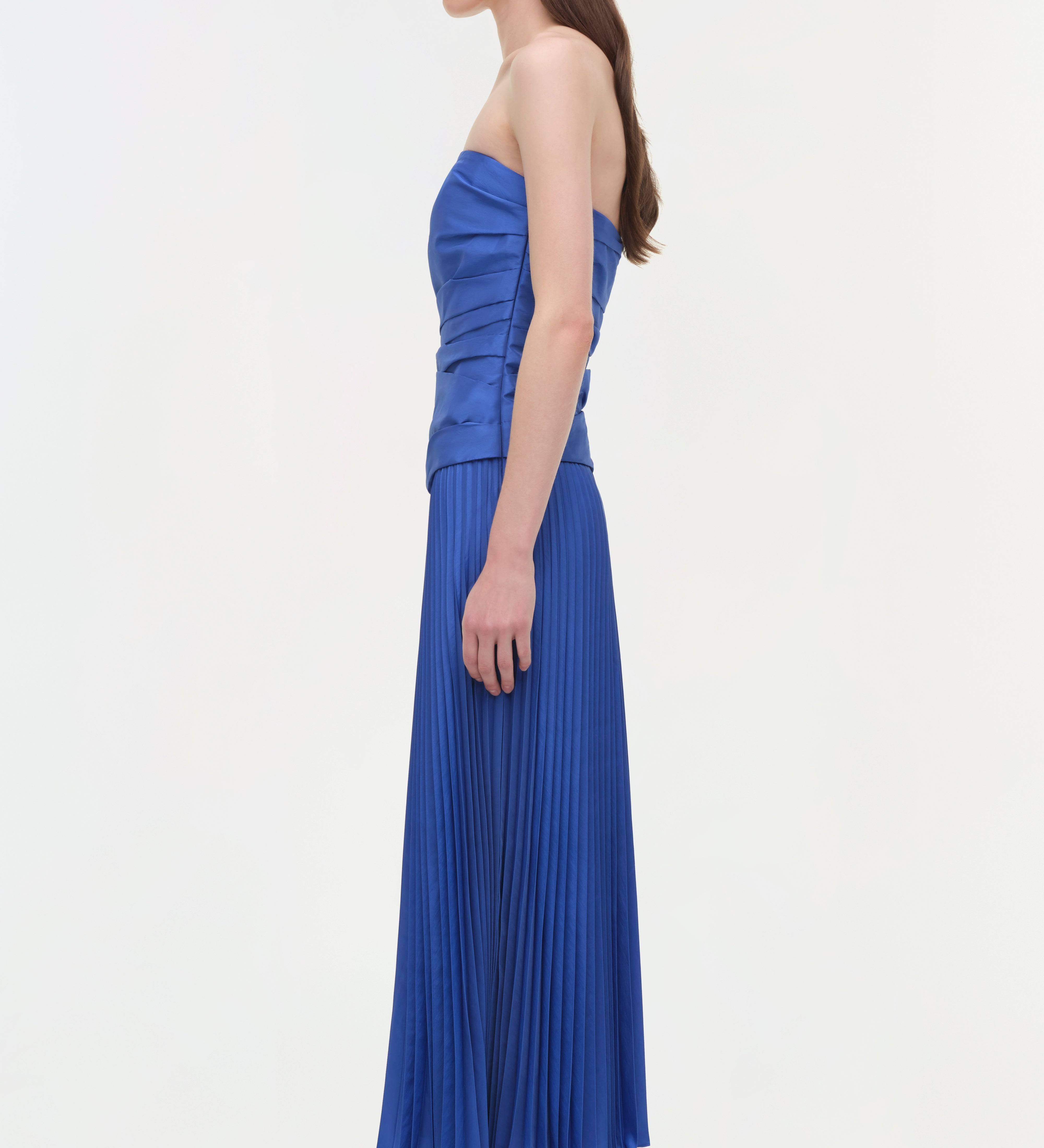 Simkhai - Arie Strapless Taffeta Bustier Midi Dress
