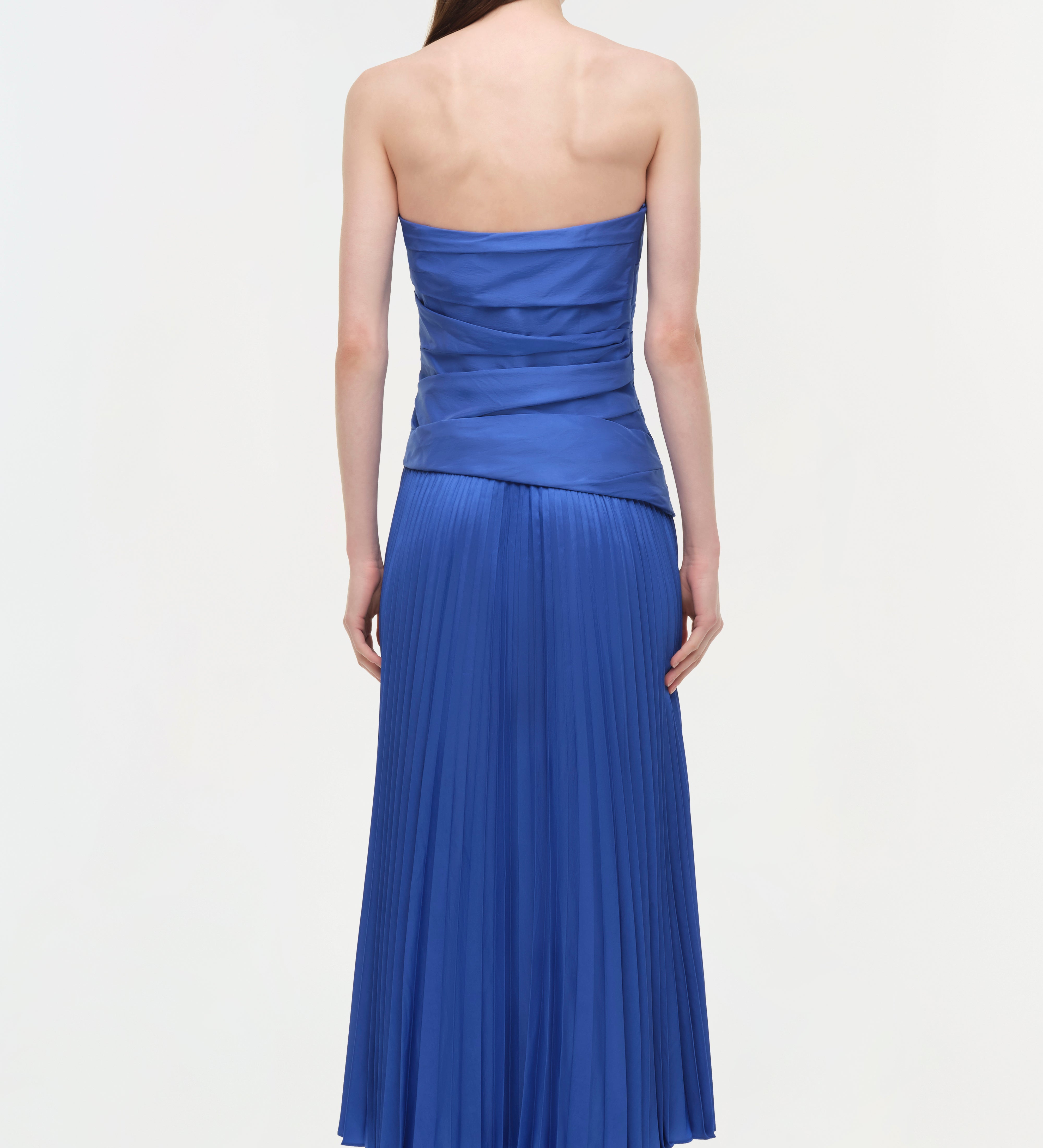 Simkhai - Arie Strapless Taffeta Bustier Midi Dress