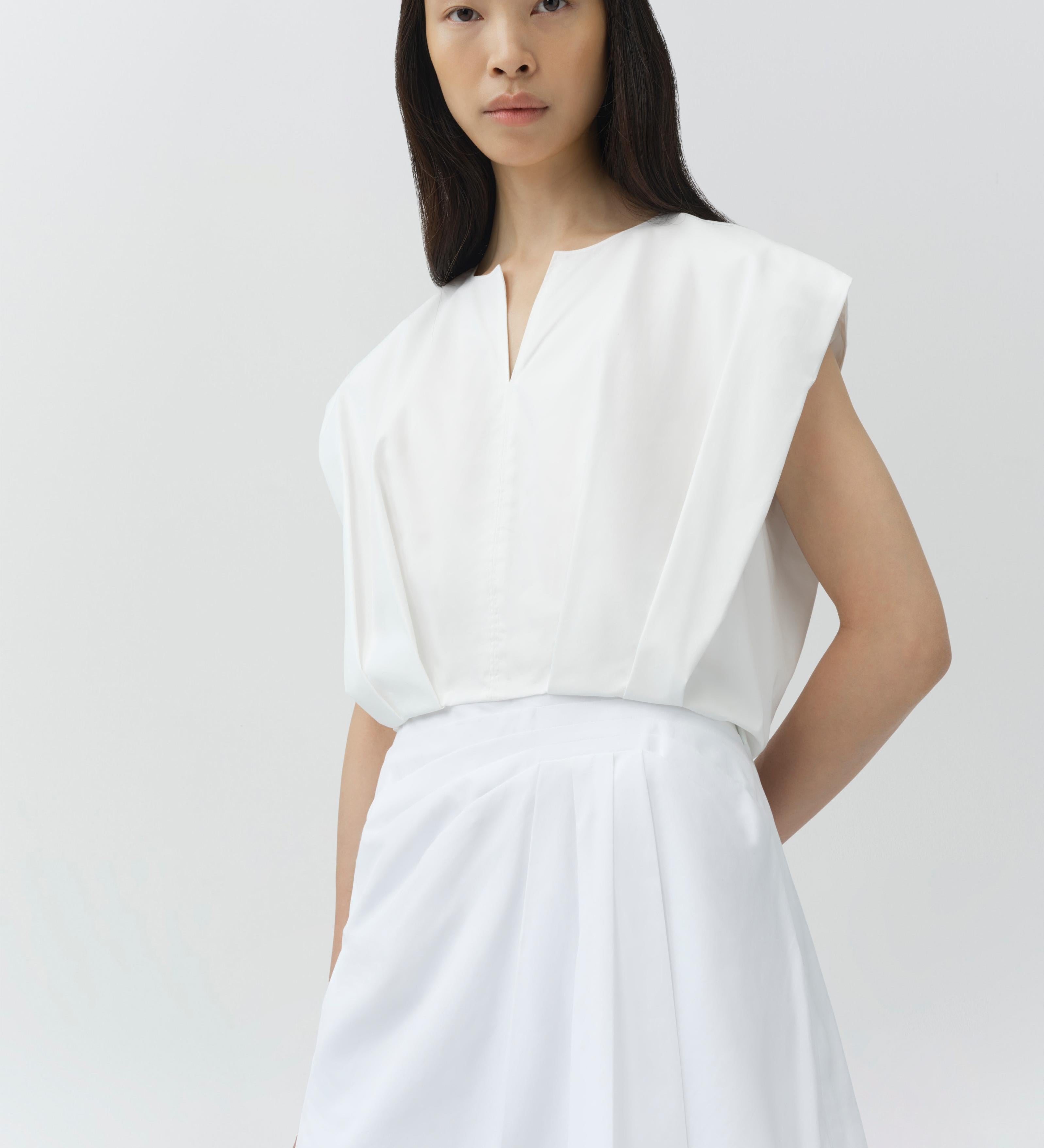 Simkhai - Wrenli Cotton Pleated Top