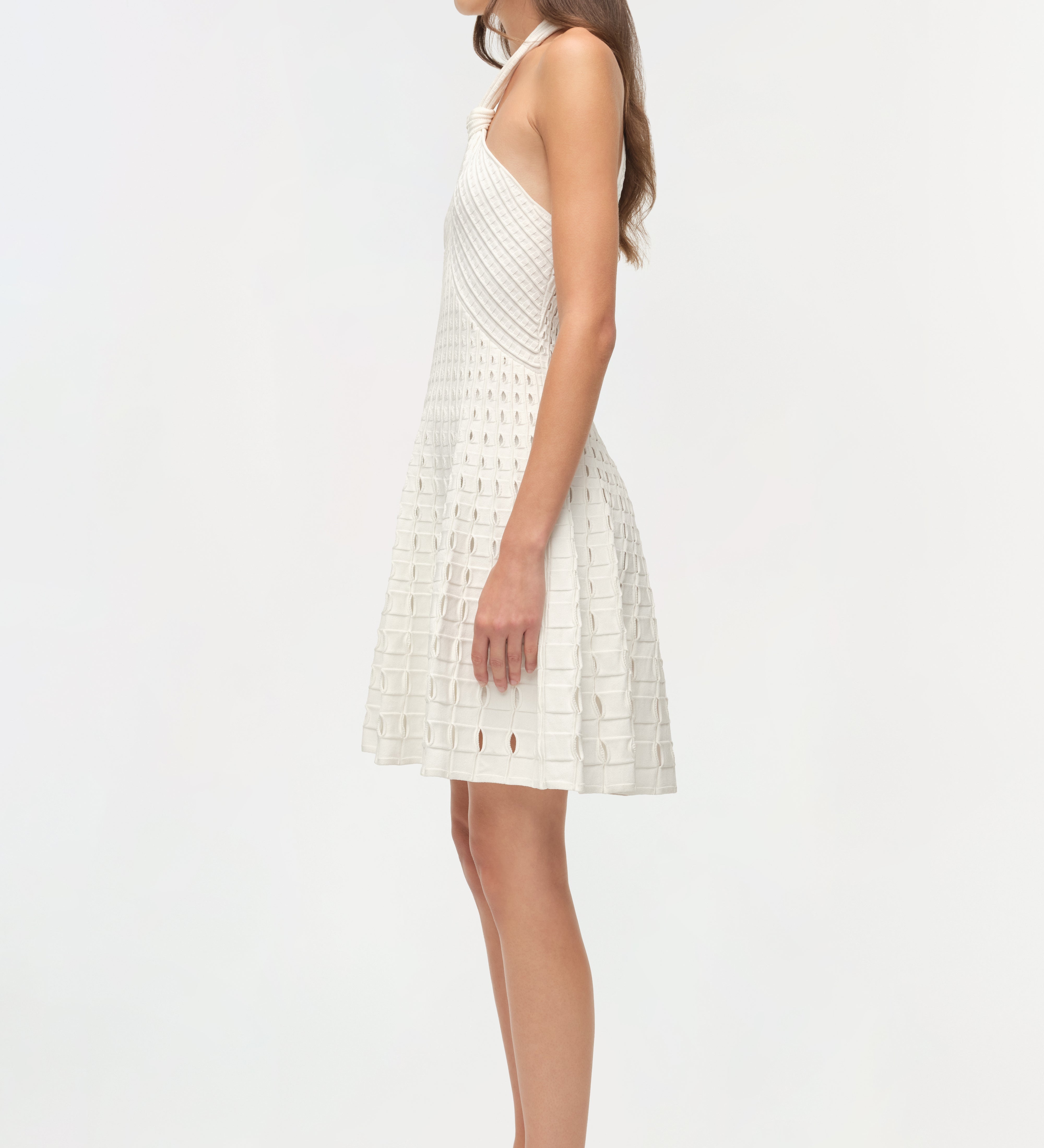 Simkhai - Jenna Eyelet Knit Mini Dress