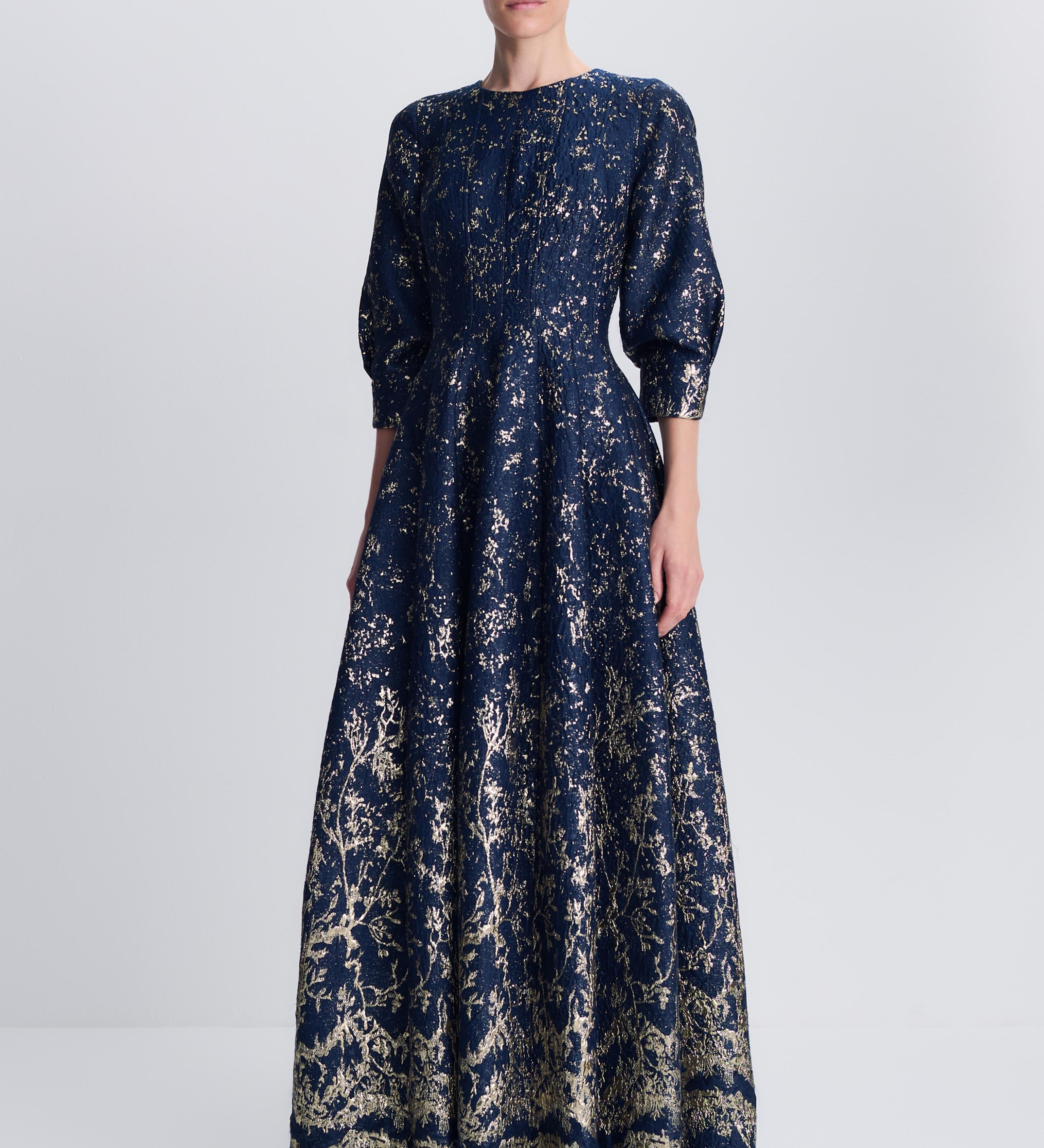 Simkhai - Claravelle Metallic Jacquard Gown