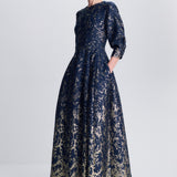 Simkhai - Claravelle Metallic Jacquard Gown