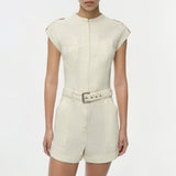 Simkhai - Tinka Belted Linen Romper