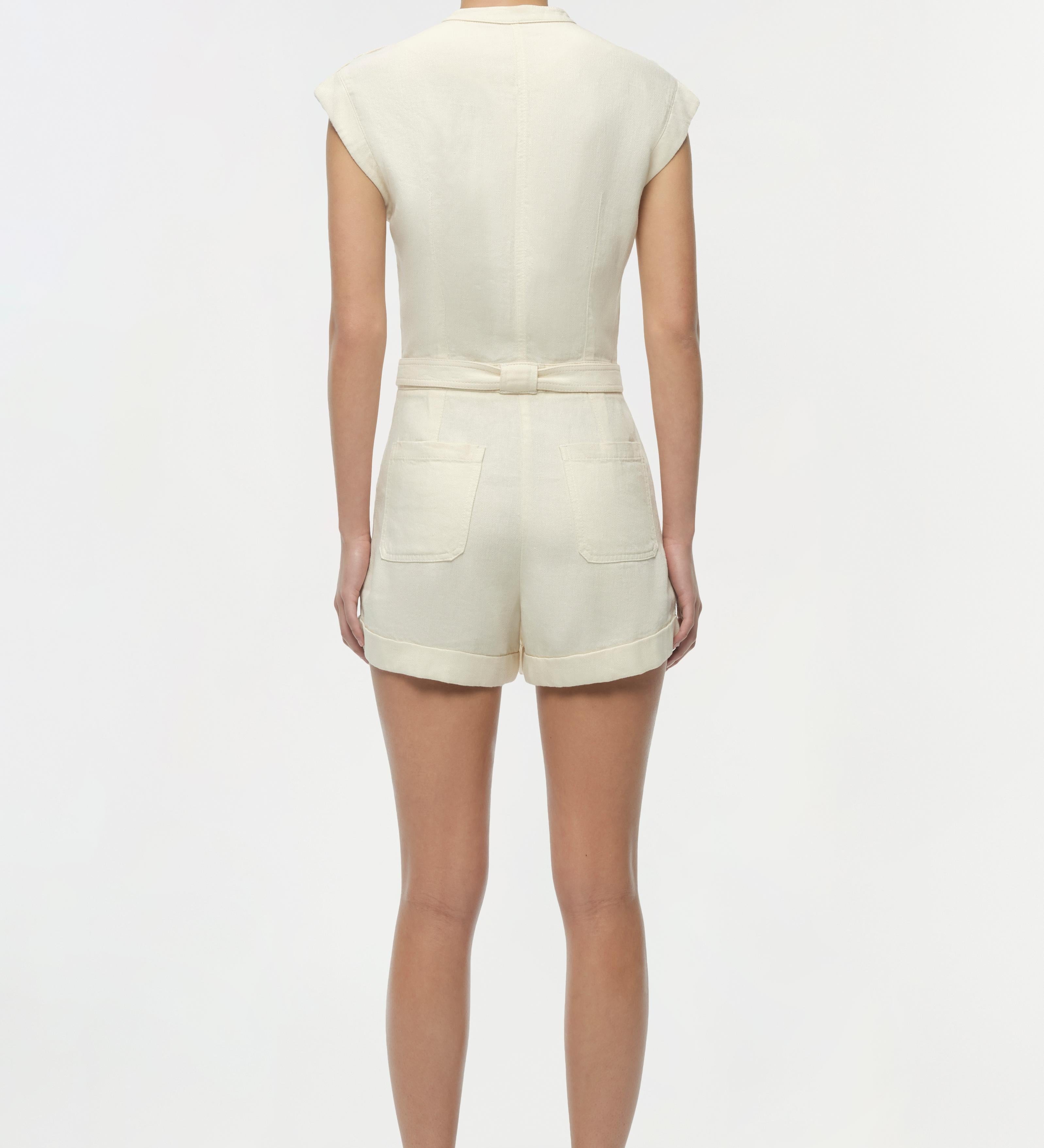 Simkhai - Tinka Belted Linen Romper