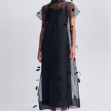 Simkhai - Pauline Organza Feather Midi Dress