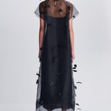 Simkhai - Pauline Organza Feather Midi Dress