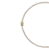 Dorsey - MOSS RIVIÈRE NECKLACE IN 3MM LAB WHITE SAPPHIRE