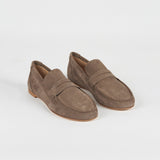 Jamie Haller - The Penny Loafer in Taupe Suede