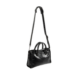 Image 2 of 3 - BLACK - Balenciaga Women's Le City Small Bag is crafted from supple leather and features the house's iconic slouchy silhouette with rolled top handles, signature buckle detailing, and an adjustable, detachable shoulder strap for versatile styling. Designed with a spacious zip-top main compartment, this designer handbag blends Balenciaga's archival motorcycle-inspired aesthetic with everyday functionality. Main Material: Leather. Dimensions: 30 x 19 x 10 cm. Made in Italy.