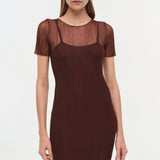Simkhai - Selena Sheer Plisse Midi Dress