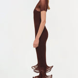 Simkhai - Selena Sheer Plisse Midi Dress
