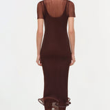 Simkhai - Selena Sheer Plisse Midi Dress