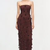 Simkhai - Iridessa Embellished Lattice Bustier Gown