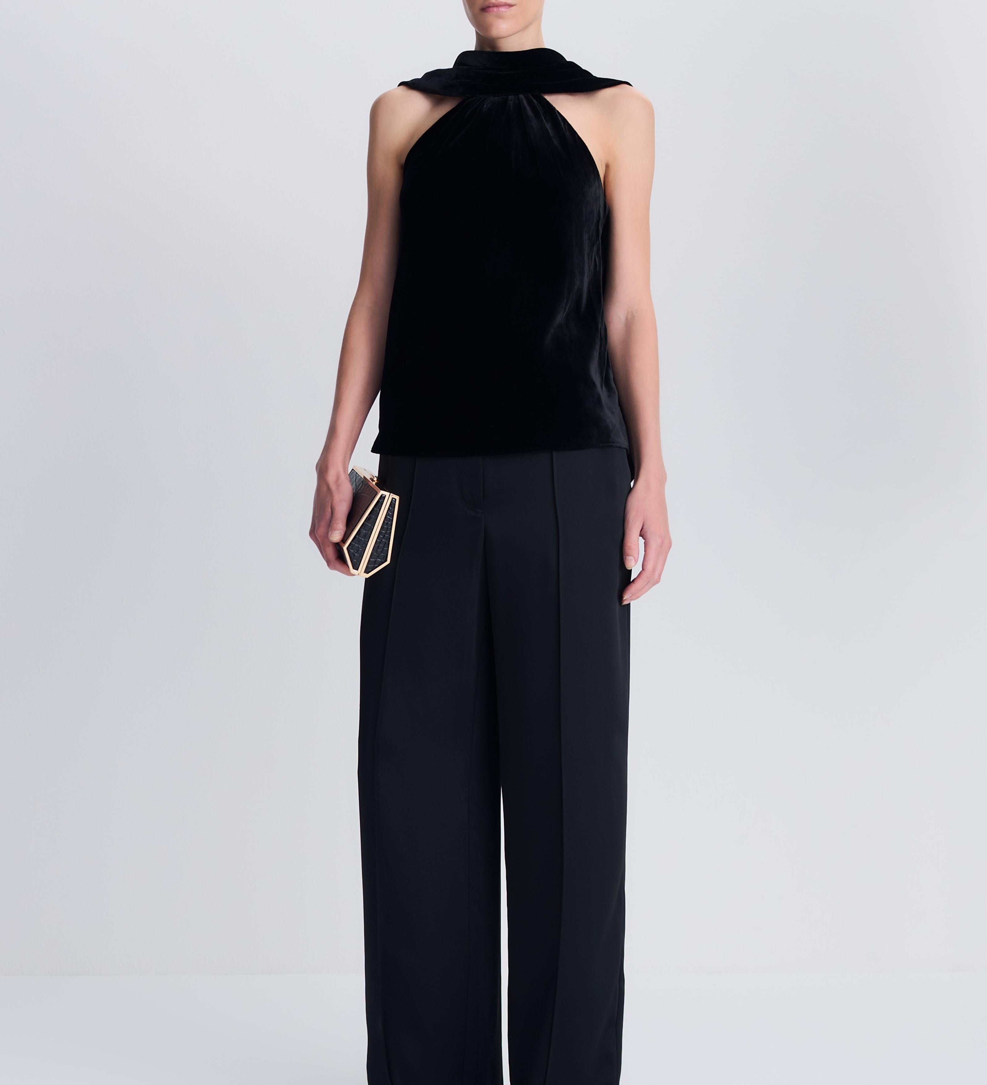 Simkhai - Scarlett Draped Velvet Cape Top