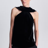 Simkhai - Scarlett Draped Velvet Cape Top