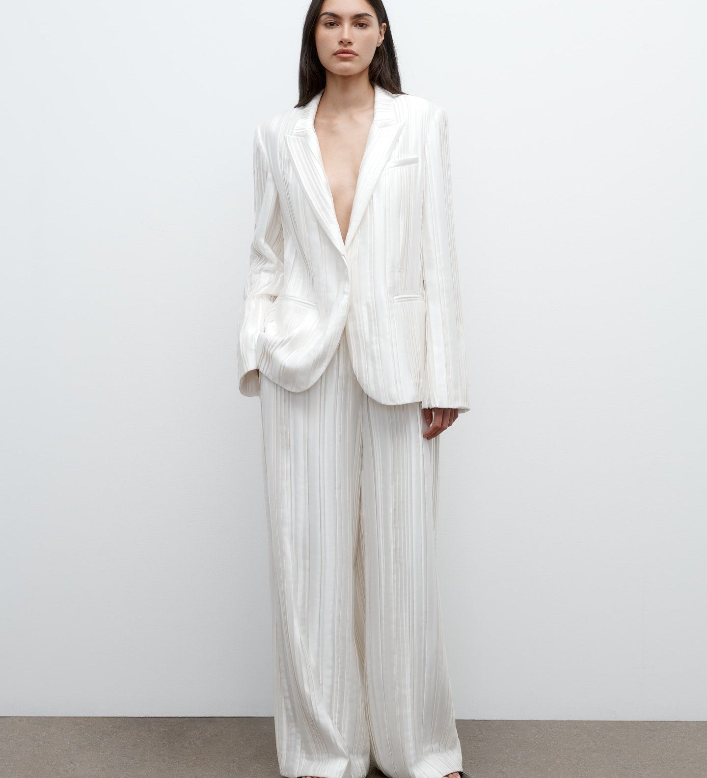 TWP - High Waisted Trouser in Crushed Silk Charmeuse