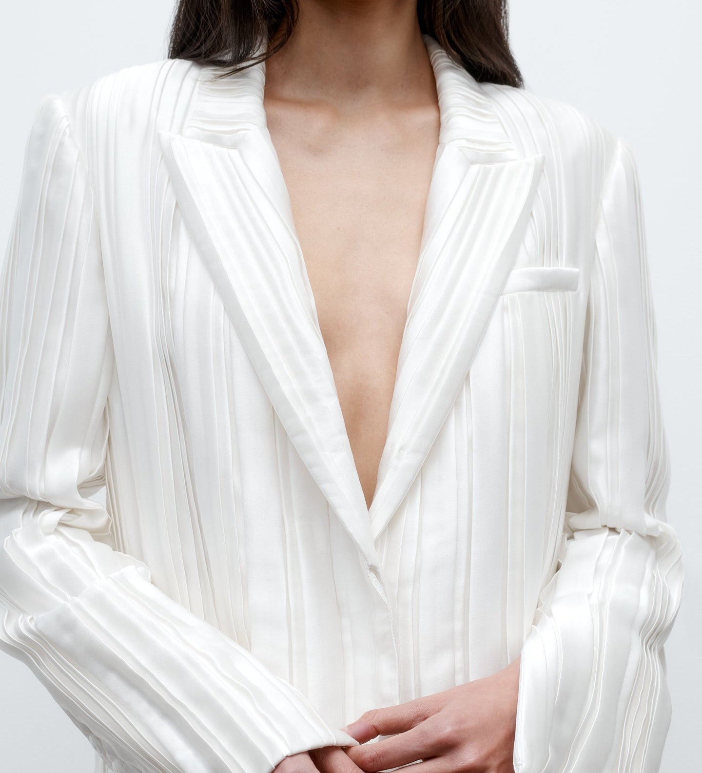 TWP - Next Boyfriend Blazer in Crushed Silk Charmeuse