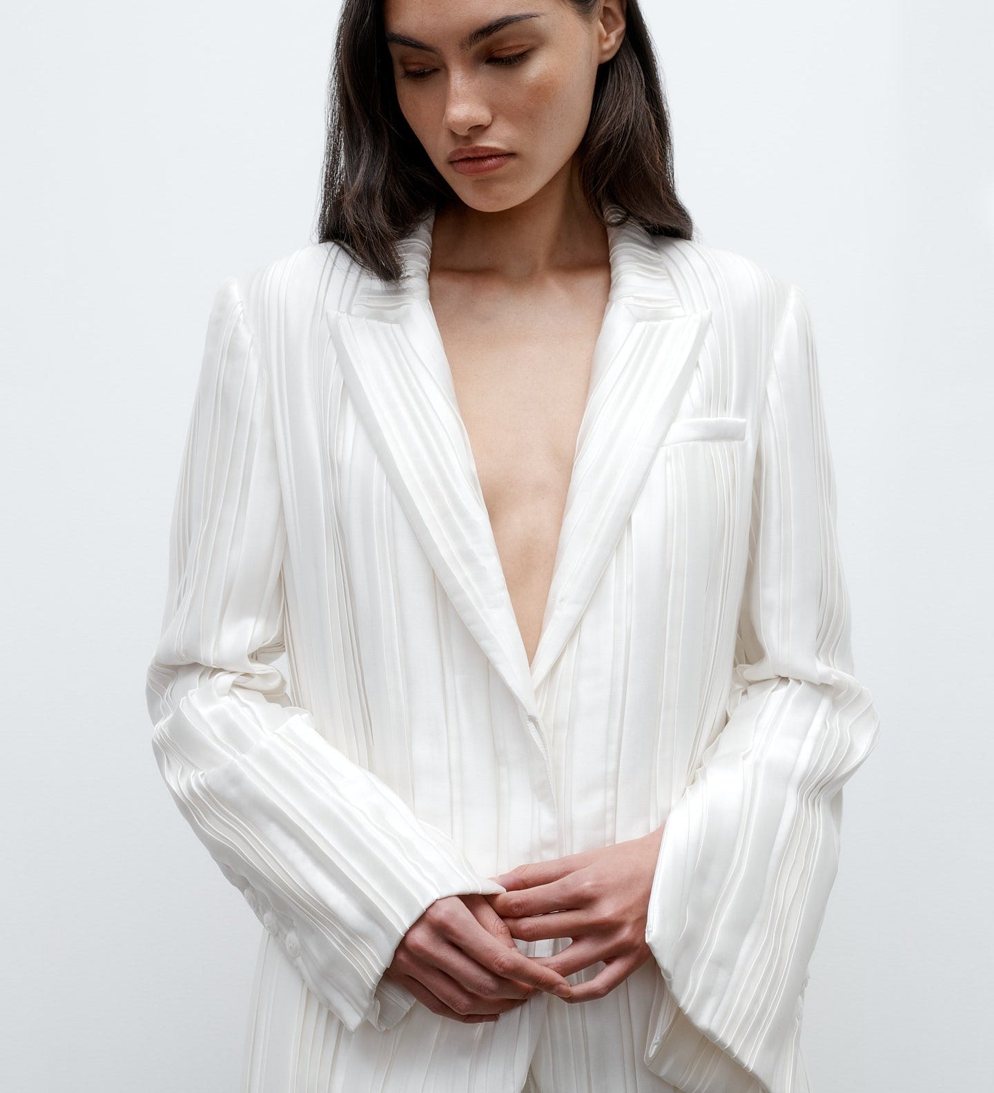 TWP - Next Boyfriend Blazer in Crushed Silk Charmeuse