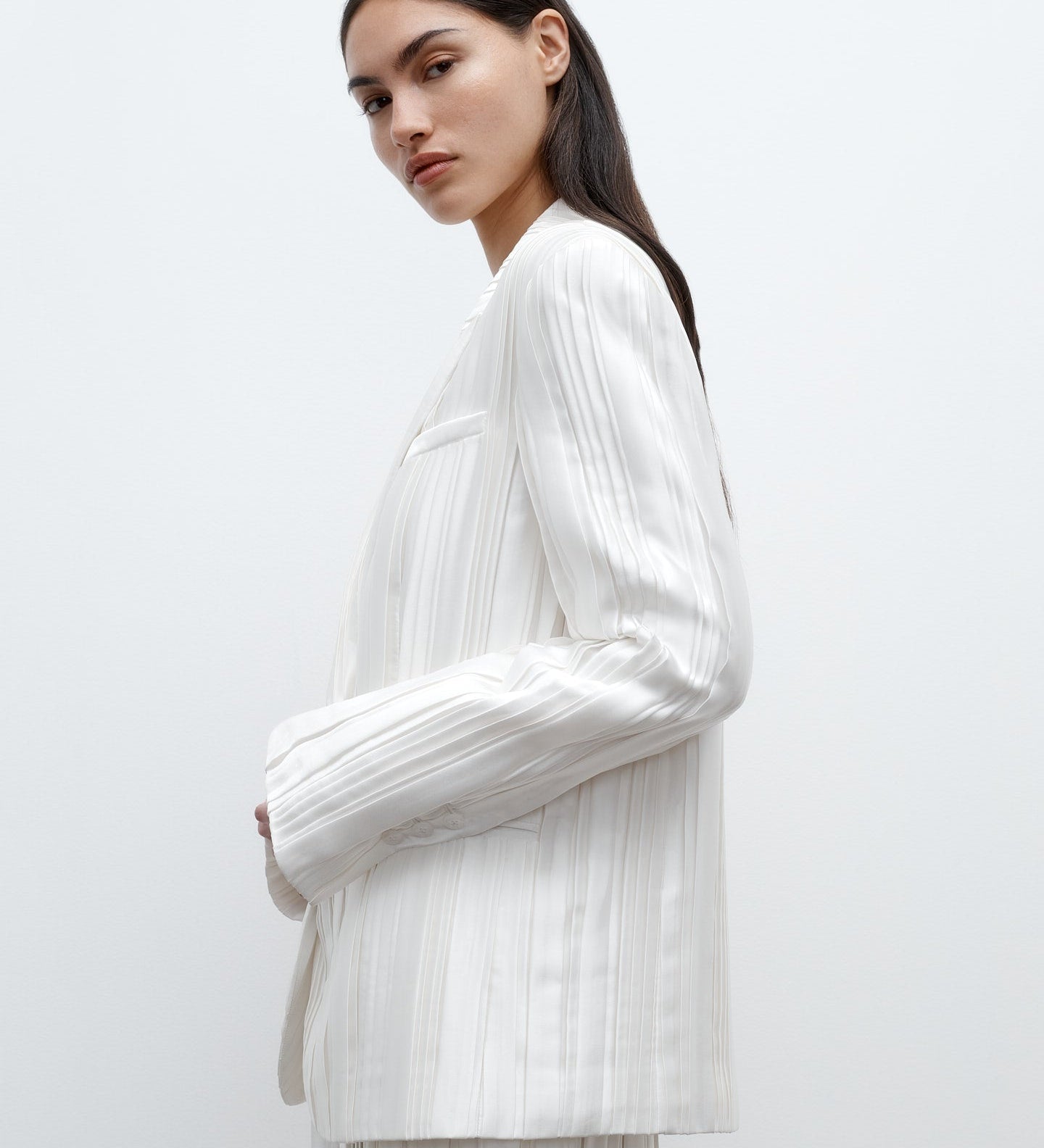 TWP - Next Boyfriend Blazer in Crushed Silk Charmeuse