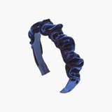 Jennifer Behr - Lia Headband in Velvet -- Navy
