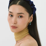 Jennifer Behr - Lia Headband in Velvet -- Navy