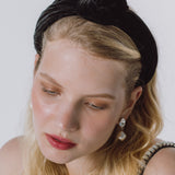 Jennifer Behr - Amina Headband in Velvet -- Black