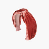 Jennifer Behr - Twist Headband in Velvet -- Antique Rose