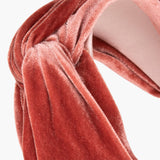 Jennifer Behr - Twist Headband in Velvet -- Antique Rose