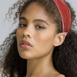 Jennifer Behr - Twist Headband in Velvet -- Antique Rose