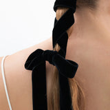 Jennifer Behr - Belle Velvet Ribbon Ponywrap -- Black