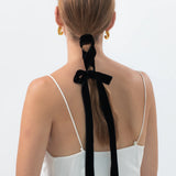 Jennifer Behr - Belle Velvet Ribbon Ponywrap -- Black