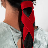 Jennifer Behr - Belle Velvet Ribbon Ponywrap -- Rouge