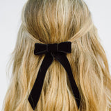 Jennifer Behr - Velvet Bow Barrette -- Black