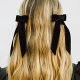 Jennifer Behr - Velvet Bow Barrette -- Black