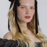 Jennifer Behr - Aida Velvet Bow Barrette -- Black
