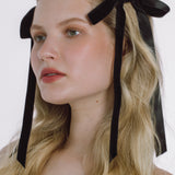 Jennifer Behr - Aida Velvet Bow Barrette -- Black