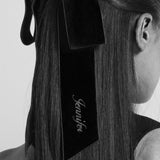 Jennifer Behr - Monogram Adley Velvet Bow Barrette -- Pinot