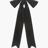 Jennifer Behr - Jacqueline Velvet Bow Barrette -- Black