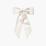 Jennifer Behr - Wide Velvet Bow Barrette -- Cream