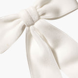 Jennifer Behr - Wide Velvet Bow Barrette -- Cream