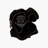 Jennifer Behr - Velvet Ruffle Jaw Clip -- Black