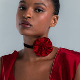 Jennifer Behr - Velvet Posy Ribbon Tie