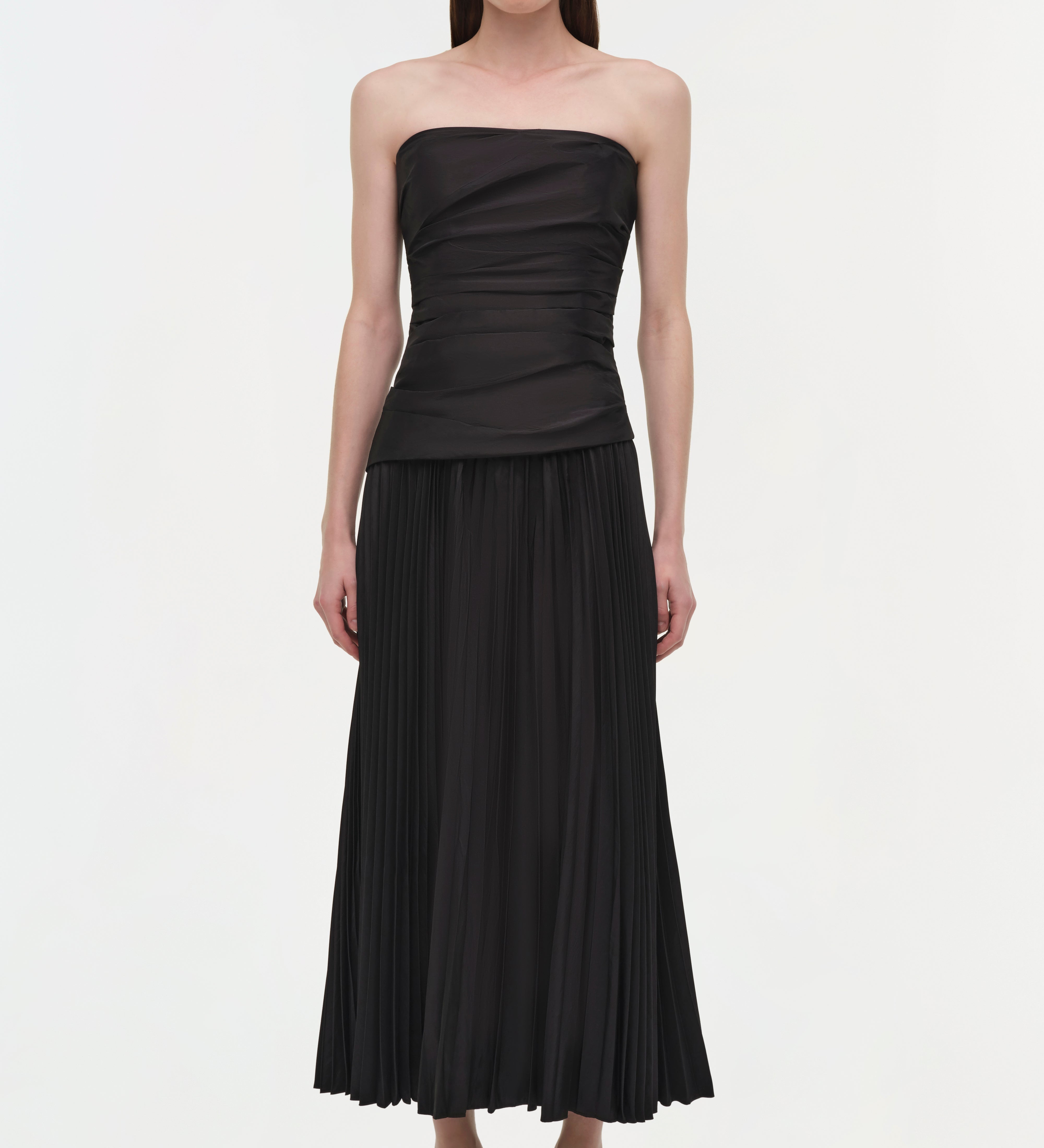 Simkhai - Arie Strapless Taffeta Bustier Midi Dress