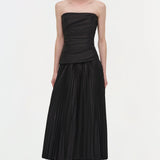 Simkhai - Arie Strapless Taffeta Bustier Midi Dress