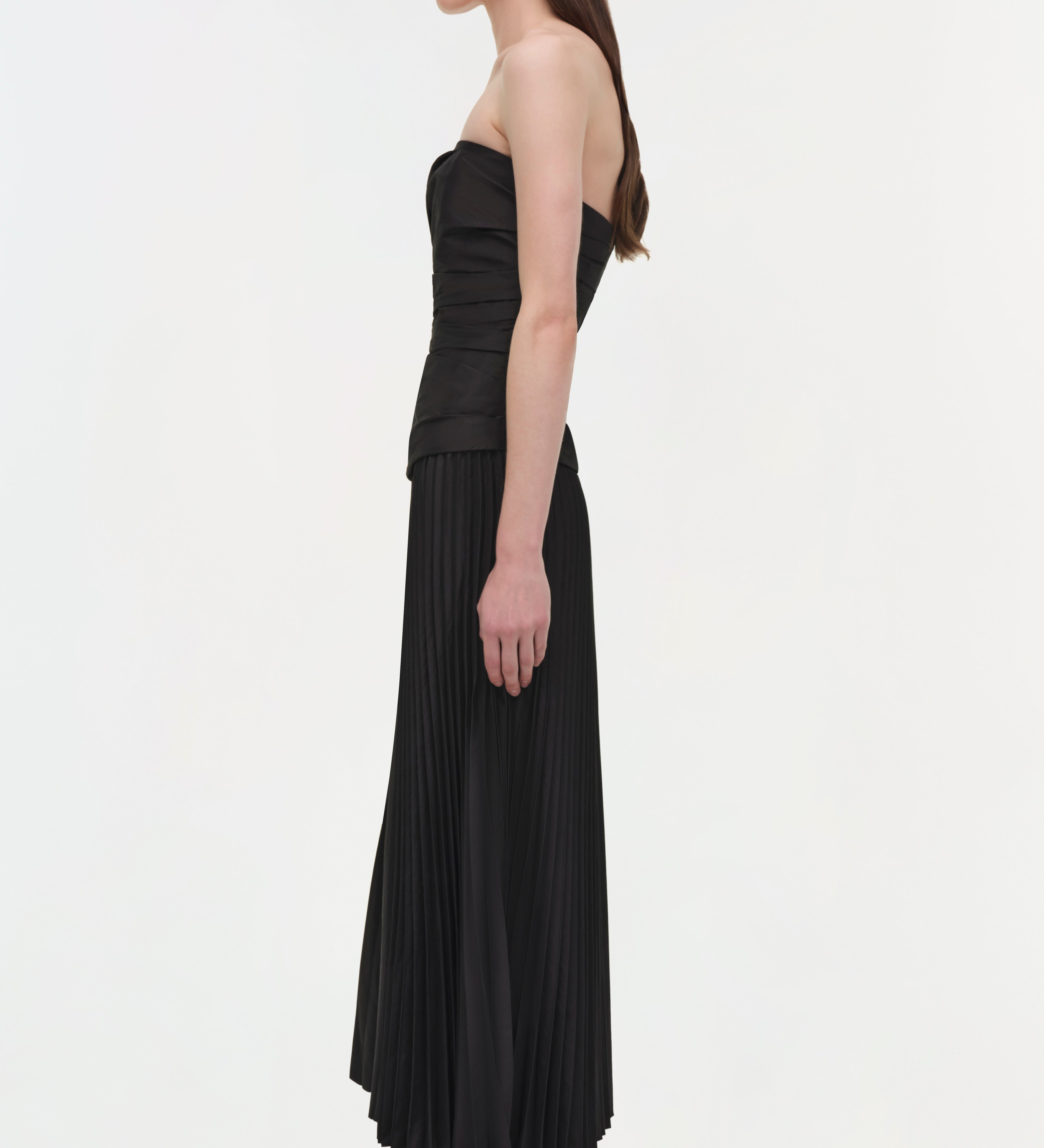 Simkhai - Arie Strapless Taffeta Bustier Midi Dress
