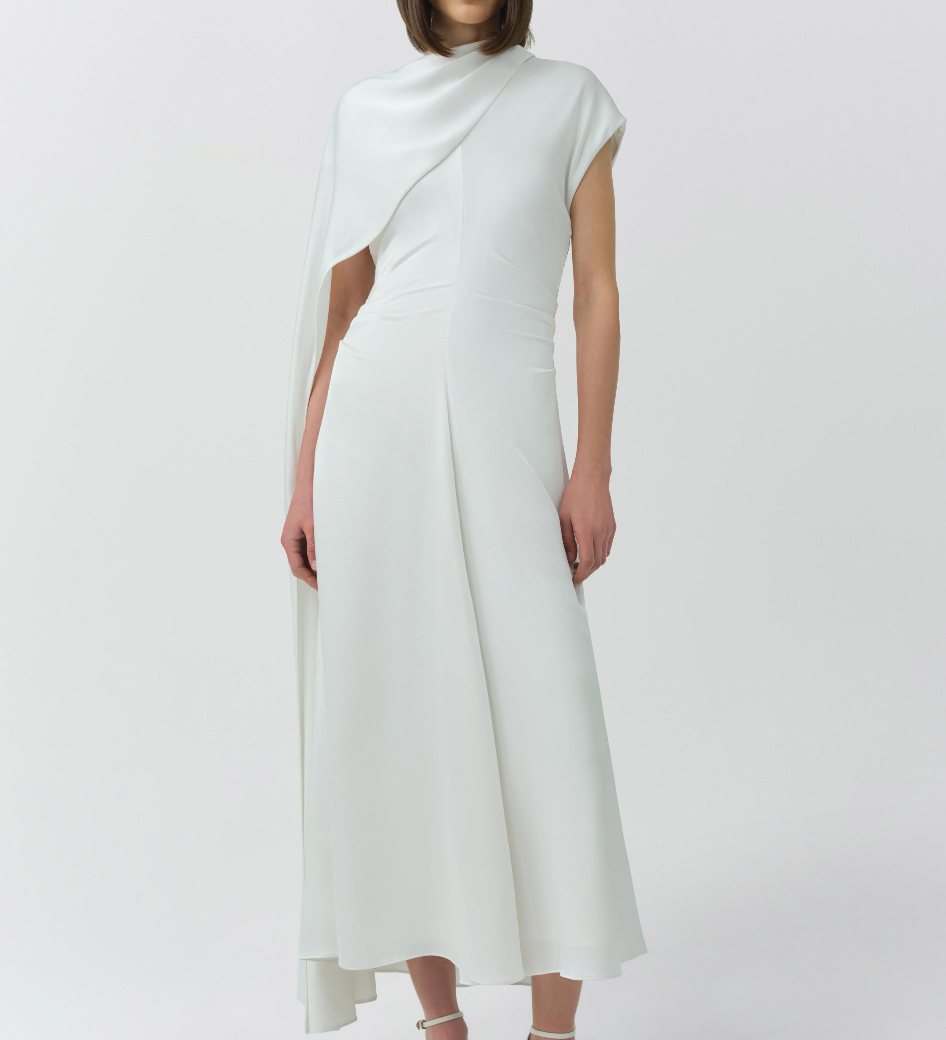 Simkhai - Jacka Satin Cape Midi Dress